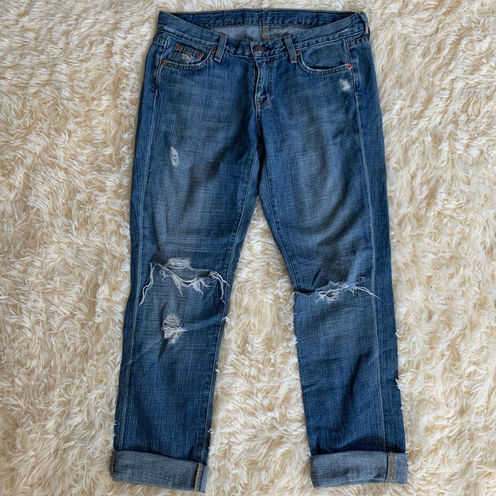 J. Crew Vintage Matchstick Destroyed Jeans